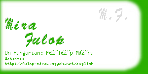 mira fulop business card